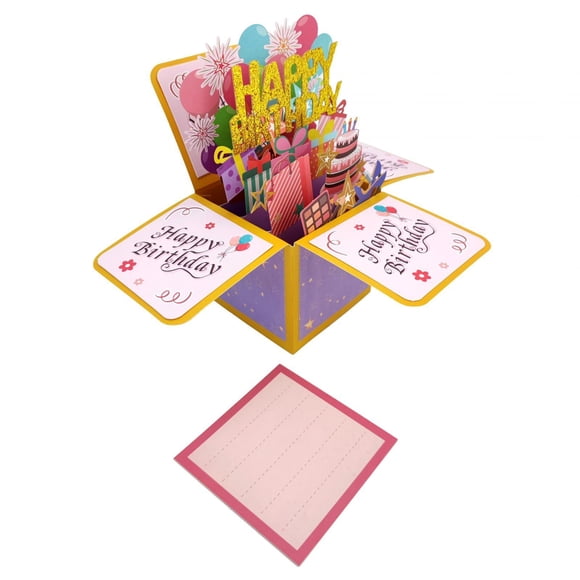 Tarjeta De Feliz Cumpleaños 3D Para Esposa, Niñas Y Niños, Tarjeta De Felicitación De Cumpleaños Para él O Ella