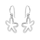 thumbnail image 3 of Aros de Plata 925 Diseño Flores Martilladas, 3 of 4