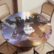 thumbnail image 5 of Halo-theme Fitted Round Tablecloths Elastic Edged Table Covers Waterproof Table Cloth for Kitchen Holiday Party Tables Decor 120cm, 5 of 6