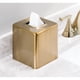 thumbnail image 2 of Caja de Pañuelos mDesign 13 cm Cuadrada Acabado en Latón Suave, 2 of 5