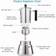 thumbnail image 3 of Cafetera Espresso Easyworkz Pedro 6 Tazas 300 ml Acero Inoxidable, 3 of 9