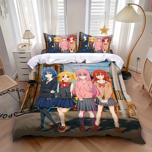 Cute Anime Band B-BOCCHI THE R-ROCKS Hot Printed Pattern Suitable Suitable for Home Bedrooms Guest Rooms