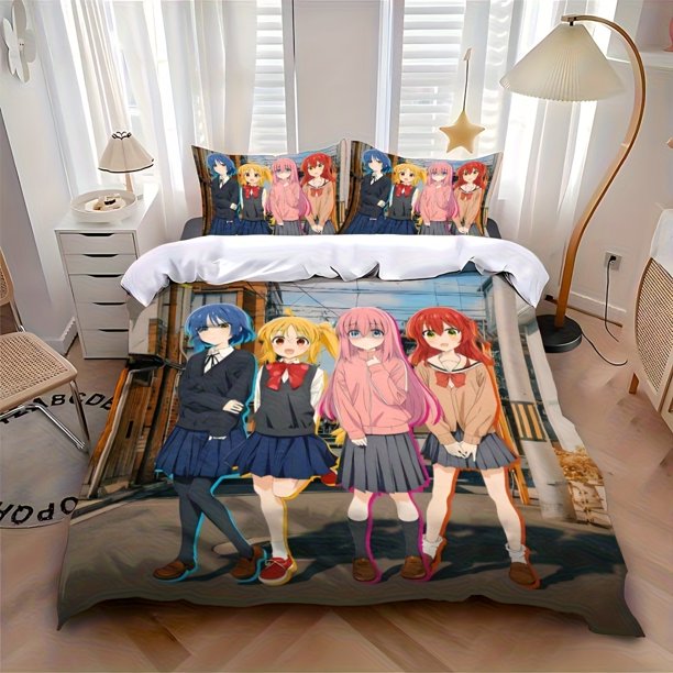 Cute Anime Band B-BOCCHI THE R-ROCKS Hot Printed Pattern Suitable Suitable for Home Bedrooms Guest Rooms