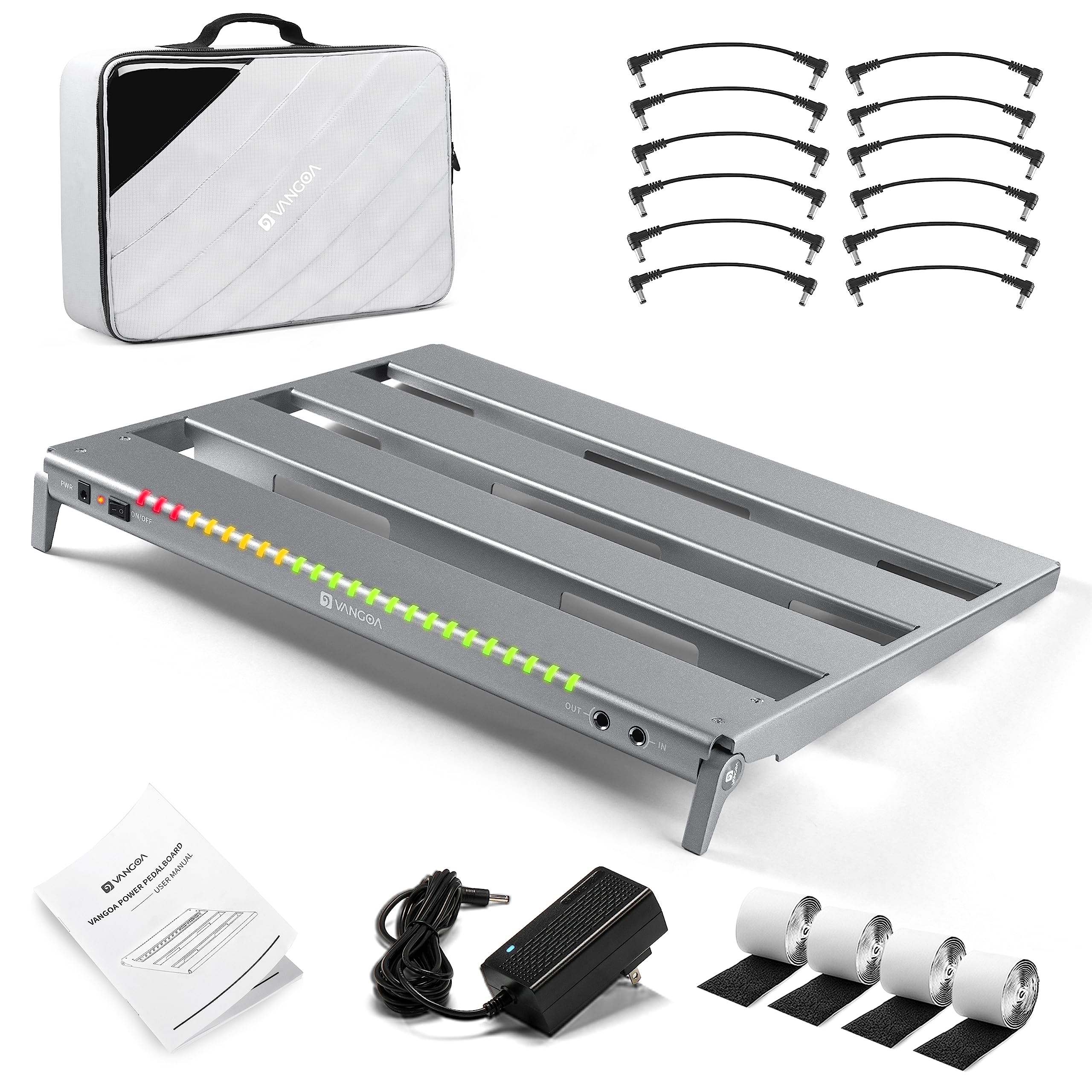Pedalera De Guitarra Vangoa Pd-M Con Fuente De Alimentación Aislada