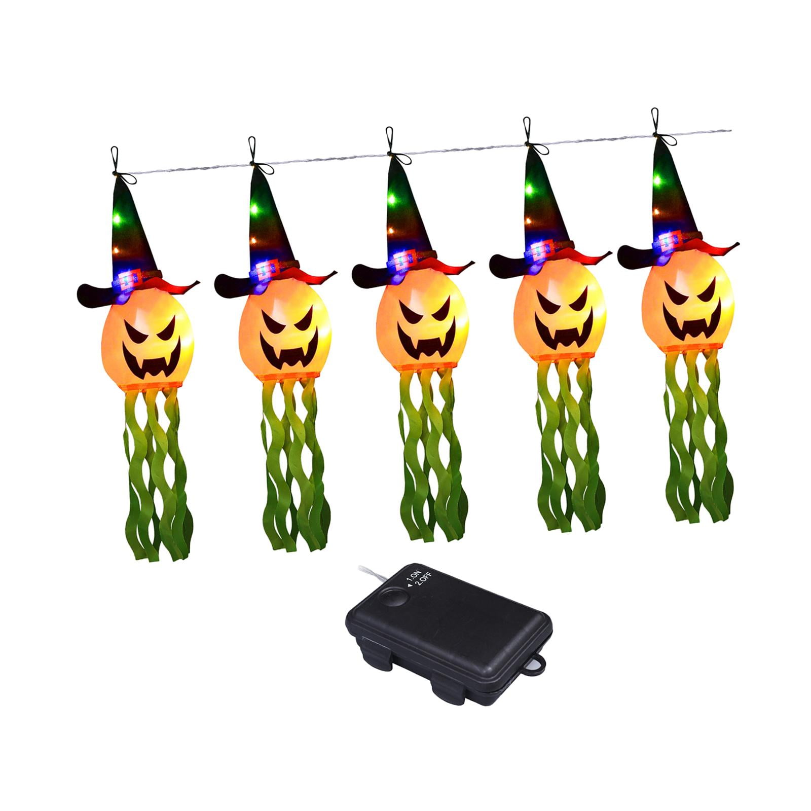 Ioensy - 5 Piezas De Luces De Calabaza De Halloween De 10 Pies Para Adorno De Árbol De Porche