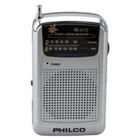 Philco - Radio De Bolsillo Retro Am Fm Gris Ic-X15