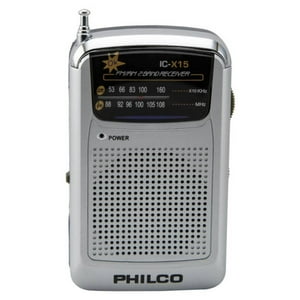 Philco - Radio De Bolsillo Retro Am Fm Gris Ic-X15