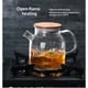 thumbnail image 2 of Tetera De Vidrio Estufa Y Microondas Segura Botera De Vidrio De Borosilicato 60 8 Oz Jarro De Vidrio Transparente Con Tapa De Bambú Natural Y Filtro Extraíble Para Hacer Té De Flores Y Zum, 2 of 3
