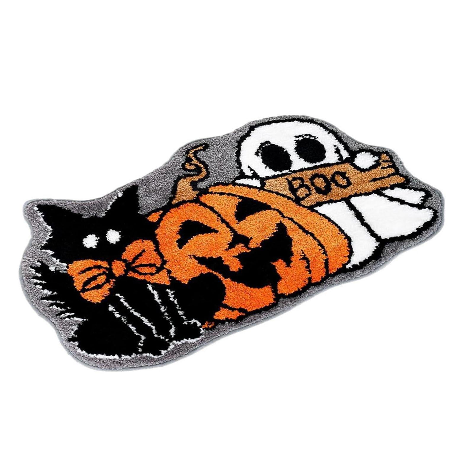 Magideal - Alfombra De Halloween, Alfombra De Puerta De Entrada, Alfombra De Entrada Moderna, Alfombra De Baño Decorativa, Alfombra, Alfombra De Área Para Sala D 40cmx60cm