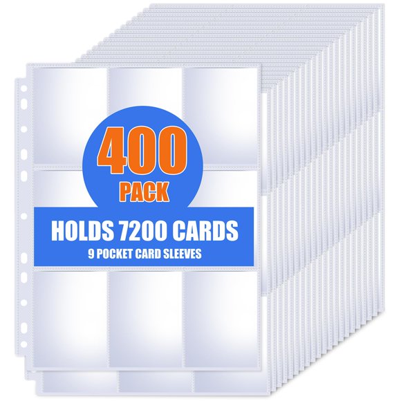 Fundas para cartas KKEETUR paquete de 400 hojas con 9 bolsillos para archivador