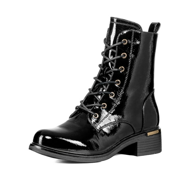 Botin Casual Mujer Charol Clasico Moda Weide HX506