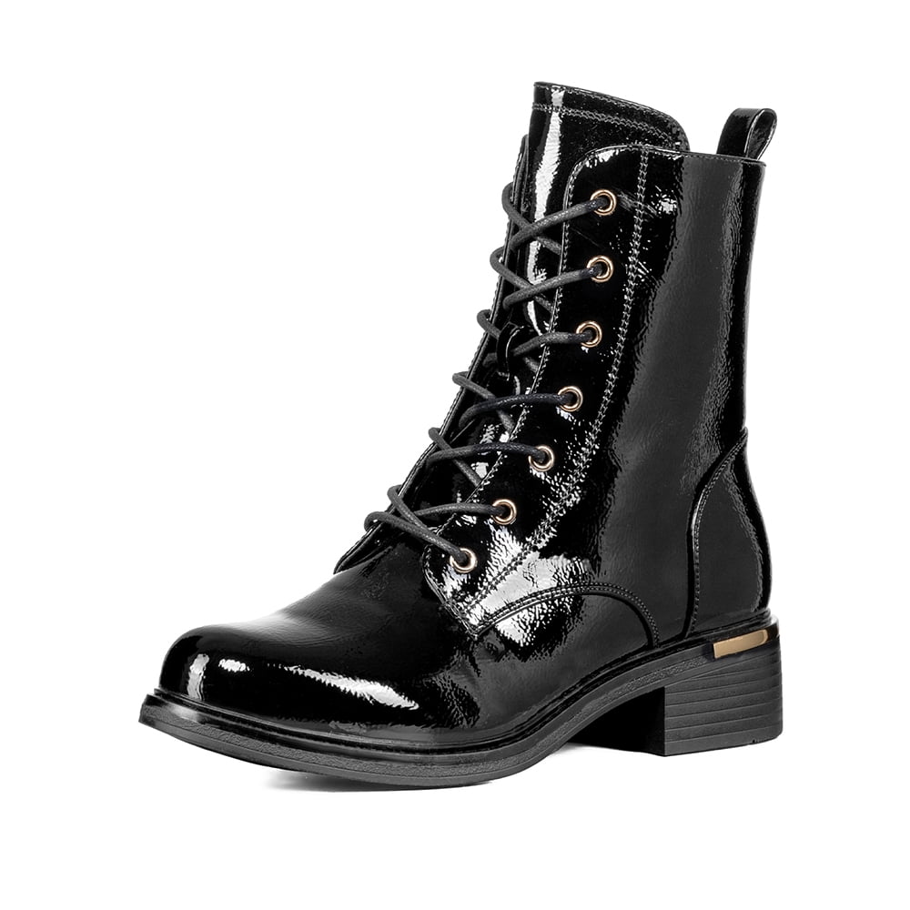 Botin Casual Mujer Charol Clasico Moda Weide Hx506