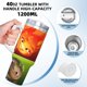 thumbnail image 5 of Elemental Vaso aislado de acero inoxidable con asa, diseño temático, regalo para familia, amigos y fans; incluye pajita y encaja en el portavasos estándar, 40 oz, 5 of 6