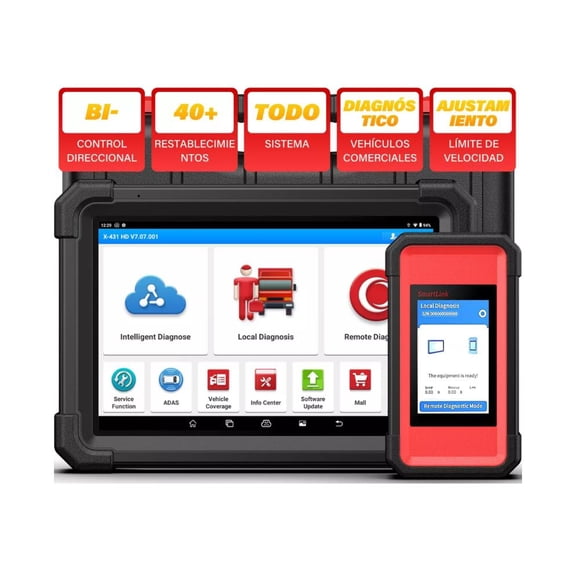 Escáner Automotriz Launch X431 V+ Smartlink HD Auto y Camión