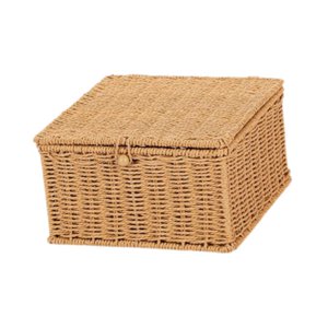 Magideal - Cesta Organizadora De Almacenamiento, 22 X 22 X 21 Cm, Práctica Cesta Tejida, Contenedor De Cuerda De Papel Para Sala De Estar, Estanterías, Oficina Y