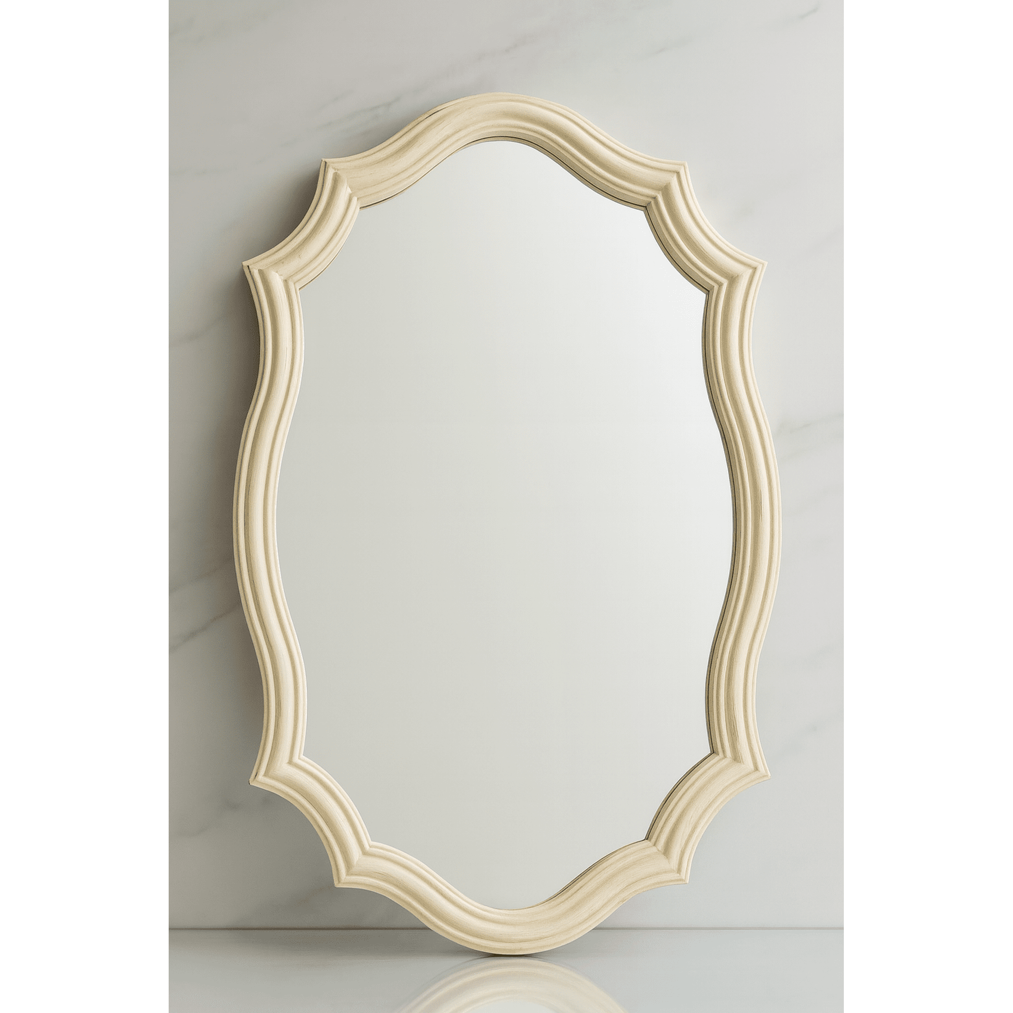 Decostilo - Espejo Ovalado Decorativo Con Marco Tallado