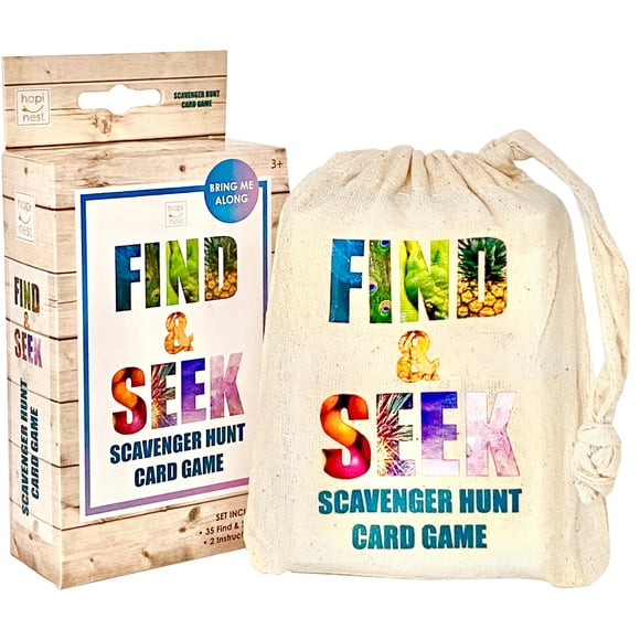 Juego de cartas Scavenger Hunt Hapinest Find and Seek para niños mayores de 3 años