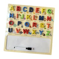 Magideal - Tablero De Rompecabezas Del Alfabeto De Madera, Regalos Del Día De San Valentín, Regalo De Cumpleaños Y Vacaciones, Tablero De Ejercicios Escrito A , Mayúsculas