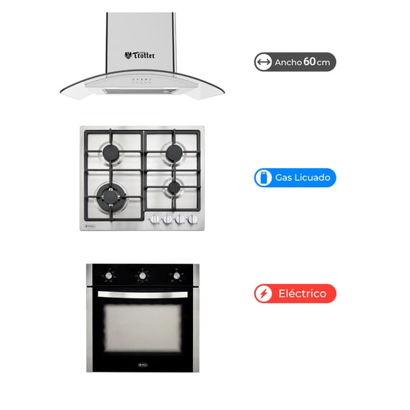 Kit Cocina Gas Licuado Albin Trotter Harburg Breit Pro