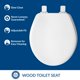 thumbnail image 2 of Asiento para inodoro Bemis Ashland Modern Wood de cierre lento, blanco, 2 of 7