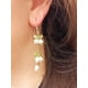 thumbnail image 2 of Aretes Largos Colgantes Flor Campana Orquídeas Perla Vintage, 2 of 3