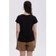 thumbnail image 3 of Polera Mujer Dobladillo Manga Negro, 3 of 4