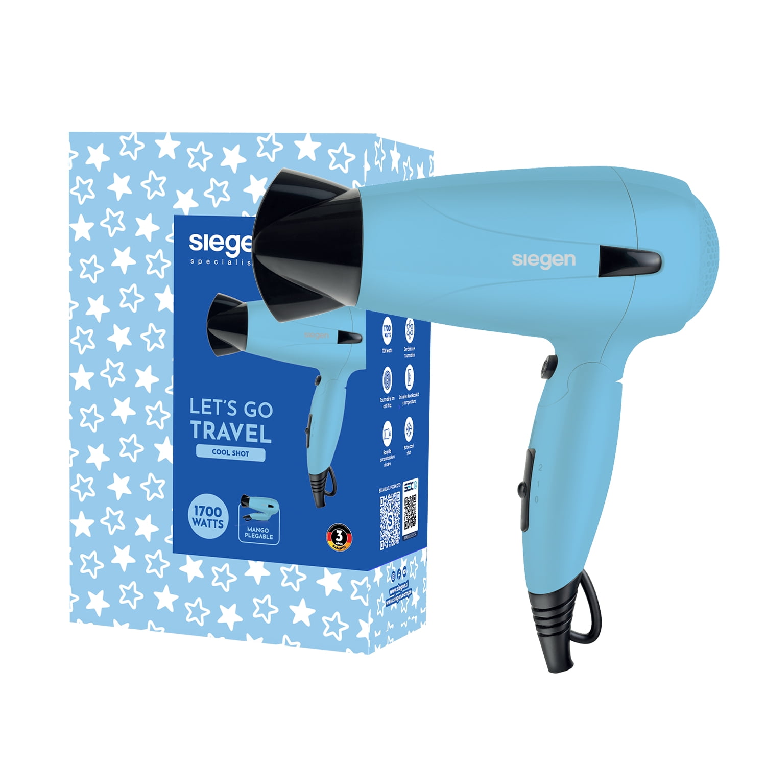 Secador Let`s Go Travel Siegen Sg-3012c65
