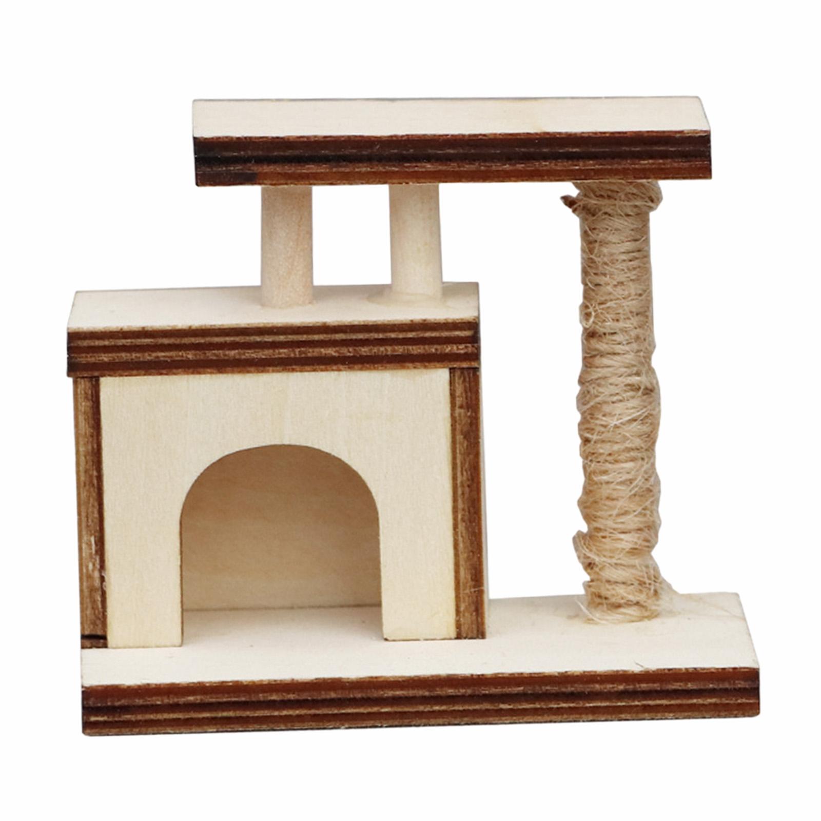Bothyi - Marco De Escalada Para Gato, Casa De Muñecas, Para Estación De Ferrocarril, Modelo De Tren, Mesa De Arena, 6,5 Cm X 3,5 Cm X 5,5 Cm, 1/12