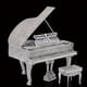 thumbnail image 2 of Piano 3D Jigsaw Metal Puzzle Model Toys, 2 of 3