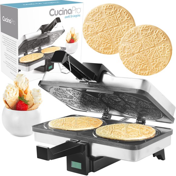 Krumkake Baker CucinaPro, 100% antiadherente, 750 W, 5 pulgadas
