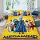 thumbnail image 2 of Megamente Conjunto de sábanas temático, trío de piezas, cómodo y amigable con la piel, diseño único, regalo de decoración para el hogar para familiares, amigos y fans,140cm *210cm, 2 of 6