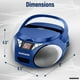 thumbnail image 2 of Md6924 Bl Portable Top Loading Cd Boombox Con Radio Estéreo A, 2 of 3
