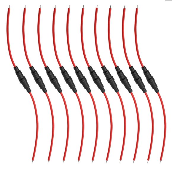 DIGITEN Portafusibles GDC 5x20 mm tipo tornillo en línea con cable de 16 AWG (paquete de 10)