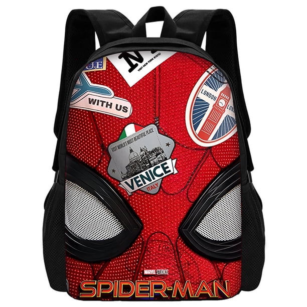 Cartoon M-Marvels Spider 3 pcs set Child School Backpack with Lunch Bags ,Pencil Bags School Bags for Boys Girls Best Gift-Man