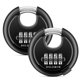 thumbnail image 1 of Candado de combinación DELSWIN con disco de 4 dígitos para exteriores, 2 unidades, negro, 1 of 8