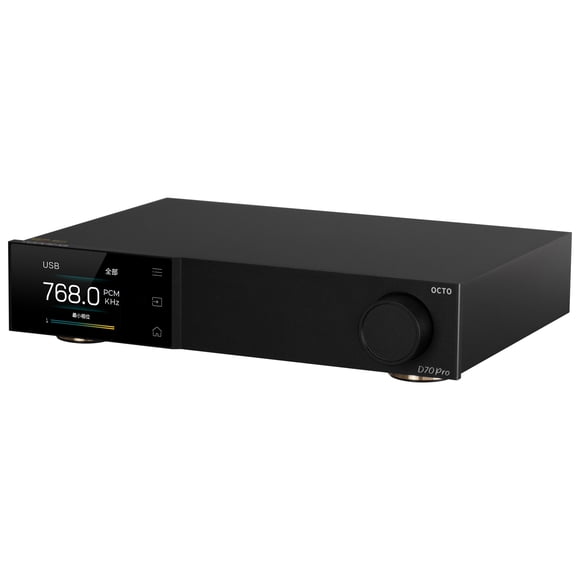 Amplificador de potencia de audio Topping D70 Pro OCTO DAC con mando a distancia, negro