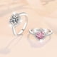 thumbnail image 3 of Anillos de Compromiso de Moissanita de 1 Uds para Mujer de Plata Esterlina 925 Corte Redondo Color D VVS1 Anillos de Diamante Banda de Boda de Moissanita para Mujer con Certificado, 3 of 8