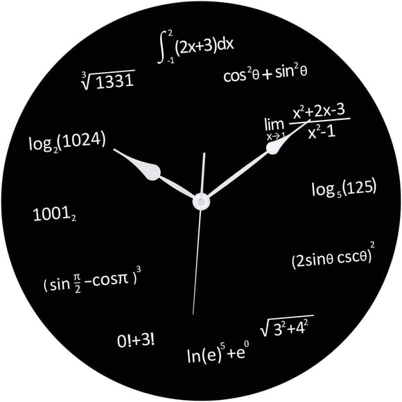 Reloj De Pared Con Ecuaciones Matemáticas, Arte De Pared Que No Hace Tictac Para Sala De Estar, Escuela, Oficina