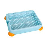 Ioensy - Bandeja De Arena Para Conejos, Extraíble, Para Chinchillas, Animales Pequeños, Conejo Azul S