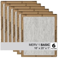 Filtro De Aire Filtrete, 16 X 20 X 1, 3 M, Merv, 1 Horno Hvac Ac, Paquete De 6