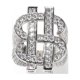 thumbnail image 2 of Dollar Symbol Rings para Hombre Anillos de Lujo Brillantes con Iced out Grandes Hip Hop Circonia Cúbica Anillos para Hombre, 2 of 9