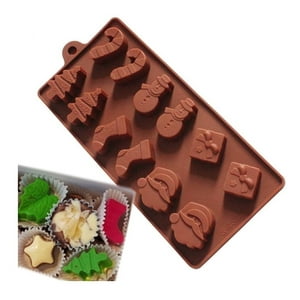 Genérico - Moldes De Chocolate Moldes Silicona Chocolate Navidad Media