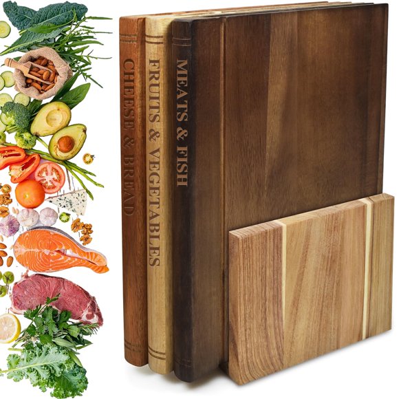 Set de Tablas de Cortar BLOCE estilo Libro con Soporte para Cocina