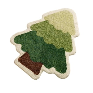 Bothyi - Alfombra De Árbol De Navidad Nórdica Antideslizante Cómoda Suave Decoración Alfombra De Baño Sin Estrellas