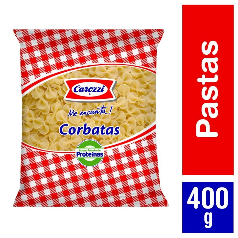 Fideo Pasta Corbatas N°80 Bolsa 400 g Carozzi