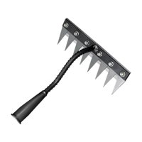 Magideal - Herramienta De Agua De Jardín Herramienta De Remover Herramienta De Servicio Pesado Manejo Ergonómico Herramienta De Extracción De Malezas Para Remojo 8 Dientes