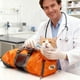 thumbnail image 2 of Bolsa de aseo para gatos Cinf naranja talla M con sujeción para corte de uñas, 2 of 9