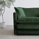 thumbnail image 3 of Modern Fabric Loveseat Sofa Couch for Living Room, Upholstered Large Size Deep Seat 2-Seat Sofa with 4 Pillows ,Green Chenille, 3 of 3