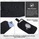 thumbnail image 3 of Cinturón para dinero - Porta pasaporte seguro, oculto, para viajes, con bloqueo RFID, riñonera encubierta (negro), 3 of 7
