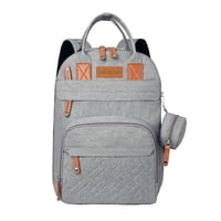 Mochila Pañalera Maternal Con Mudador Gris Lubabycas